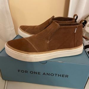 Toms, Paxton bootie, Dark Amber suede, 9